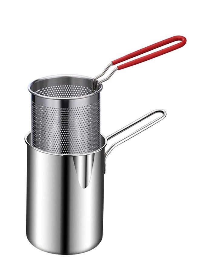 ECAPT Stainless Steel Deep Fryer Pot Detachable Fryer Pan High with Basket Universal Deep Fry Pan Fry Pot for Home Fries Kitchen Camping - Image 1
