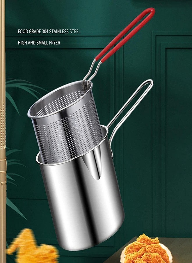 ECAPT Stainless Steel Deep Fryer Pot Detachable Fryer Pan High with Basket Universal Deep Fry Pan Fry Pot for Home Fries Kitchen Camping - Image 3