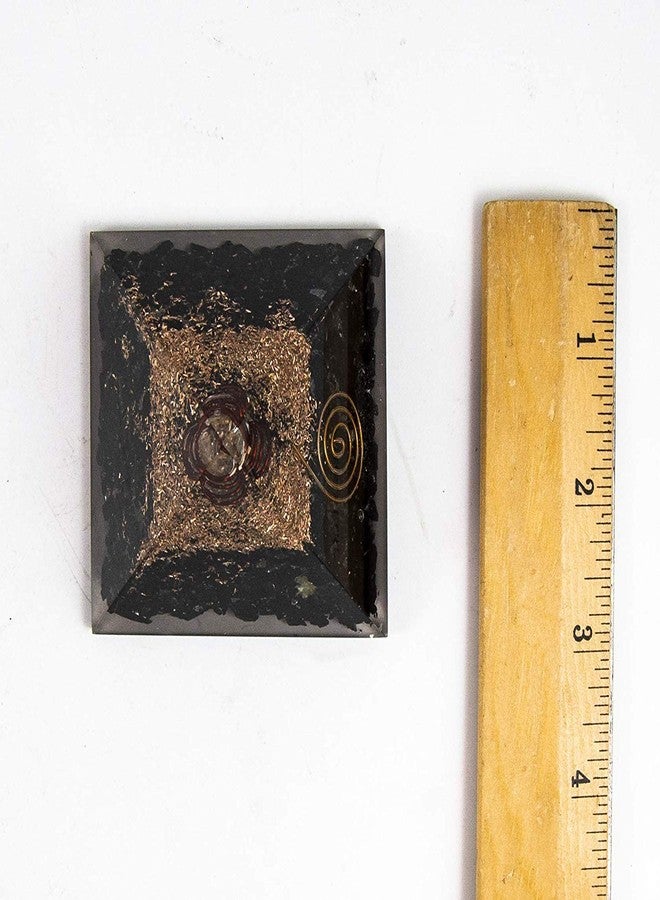 بيفرلي أوكس هرم أورغون كبير من الأحجار الكريمة المشحونة - بلورات أورغونيت® معتمدة للشفاء وأداة تعزيز الطاقة الحيوية من التورمالين الأسود النحاسي من بيفرلي أوكس - Image 2