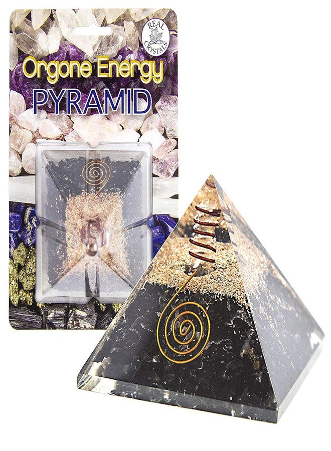 بيفرلي أوكس هرم أورغون كبير من الأحجار الكريمة المشحونة - بلورات أورغونيت® معتمدة للشفاء وأداة تعزيز الطاقة الحيوية من التورمالين الأسود النحاسي من بيفرلي أوكس - Image 1