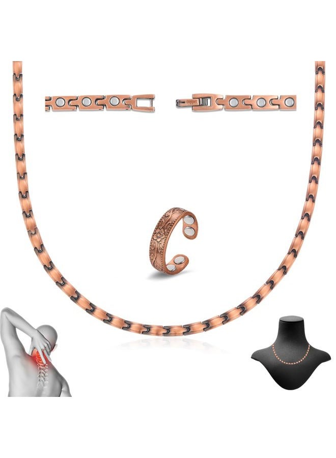 Cigmag Copper Necklace for Women, with 99% Solid Pure Ring Ultra Strength Magnets, Adjustable New Slim and Lightweight - Image 1