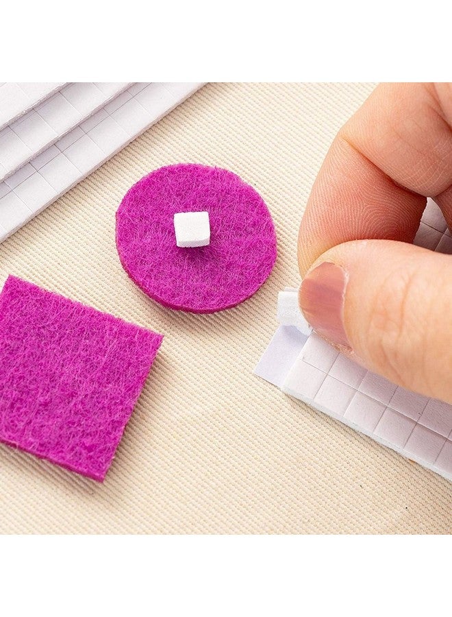 Juvale 12 Pack Small White Adhesive Foam Squares 3D Effect For Diy Crafts Decoration Greeting Cards Scrapbooking Dual Adhesive Mounts Backing Dots (0.4 In 1056 Pieces) - Image 4