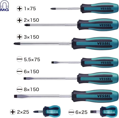 VESSEL MEGADORA Screwdriver Set 8pcs. 9008EVA (EVA foam set) - Image 3