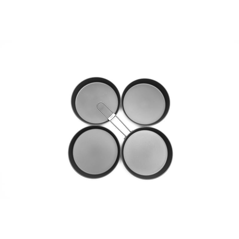 TOAKS Titanium Pan & Plate 4 PC Set â€“ 6.5 inch Frying Pan with 3 Matching Plates for BBQ, Campfire and Group Camping - Image 3