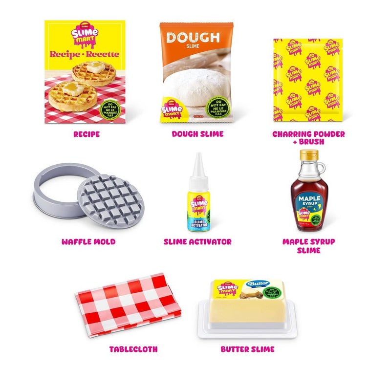 Slime Mart Series 1 Make Your Own Realistic Slime Food! Waffles Bag DIY Kit (9 Pieces) - Image 3