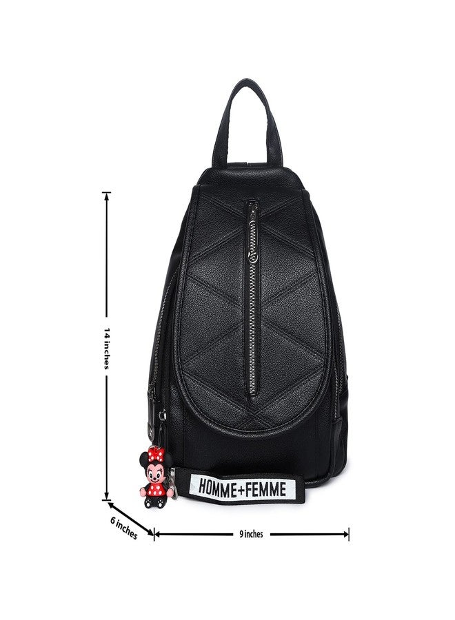 Haute Sauce Solid Backpack with Zip Lock (AZ_HSBP1066) - Image 5