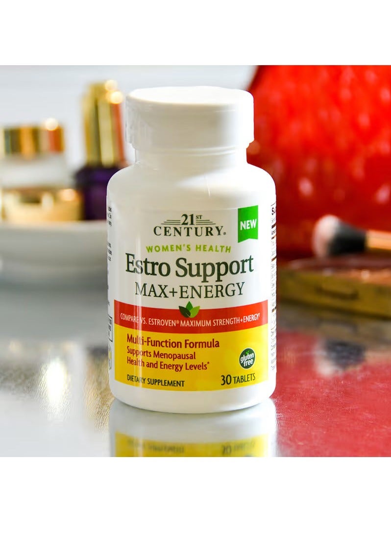 21st Century صحة المرأة Estro Support Max + Energy 30 قرصًا - Image 5