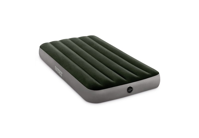 Intex 64107E Dura-Beam Standard Prestige Air Mattress: Fiber-Tech - Twin Size - 10in Bed Height - 300lb Weight Capacity - Pump Sold Separately - Image 1