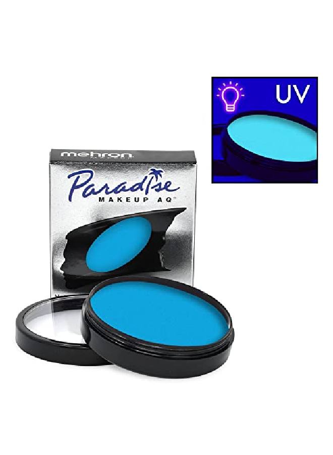 mehron Makeup Paradise Makeup Aq Face & Body Paint (1.4 Oz) (Celestial Neon Blue/Light Blue) - Image 3