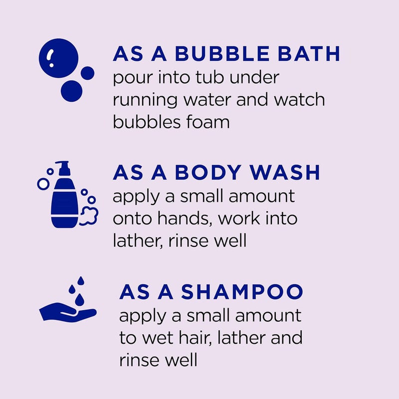 Dr Teal's Kids 3-in-1 Sleep Bath: Bubble Bath, Body Wash & Shampoo with Melatonin & Essential Oil, 20 fl oz (Pack of 3) - Image 4