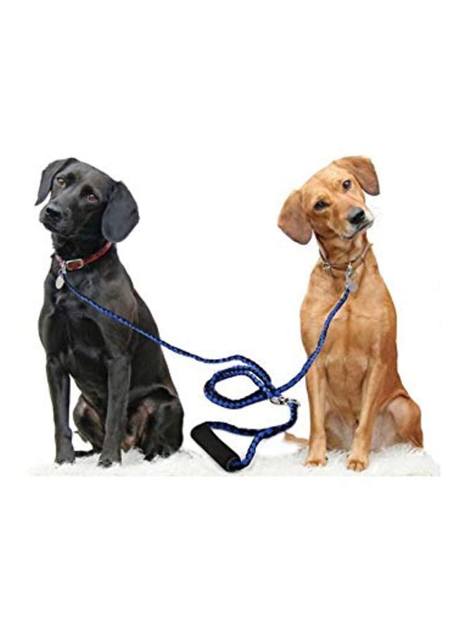 NIBEMINENT Dual No Tangle Coupler Leash Purple/Black/Silver - Image 5