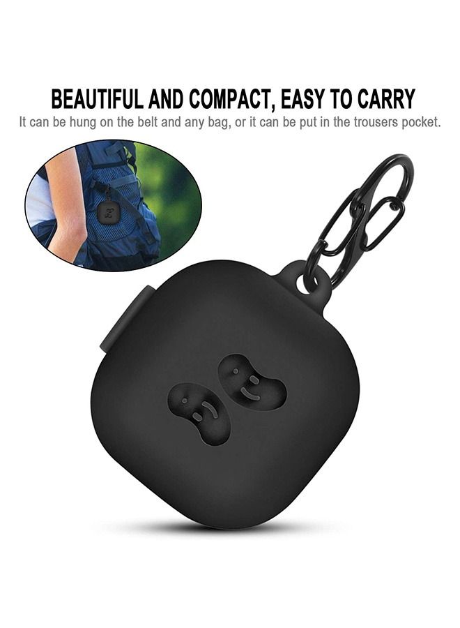 Shockproof Protective Case Cover With Carabiner For Samsung Galaxy Buds Live Black - Image 4
