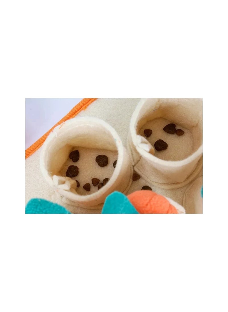 Snuffle Mat Pet,Durable Interactive Dog Puzzle Toy,11.41'' X 7.8'' with 8 Carrot Chew Squeakers Puppy Approved for Training and Stress Relief - Image 2