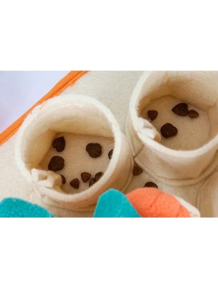 Altheqa Snuffle Mat Pet,Durable Interactive Dog Puzzle Toy,11.41'' X 7.8'' with 8 Carrot Chew Squeakers Puppy Approved for Training and Stress Relief - Image 2