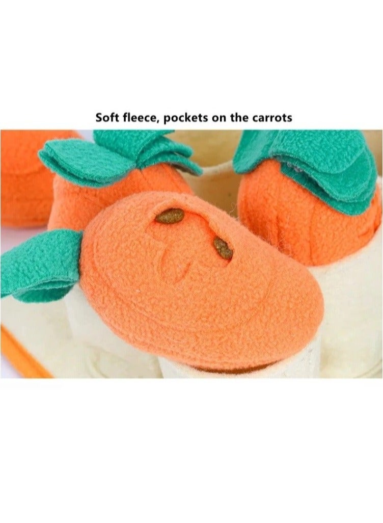 Altheqa Snuffle Mat Pet,Durable Interactive Dog Puzzle Toy,11.41'' X 7.8'' with 8 Carrot Chew Squeakers Puppy Approved for Training and Stress Relief - Image 3