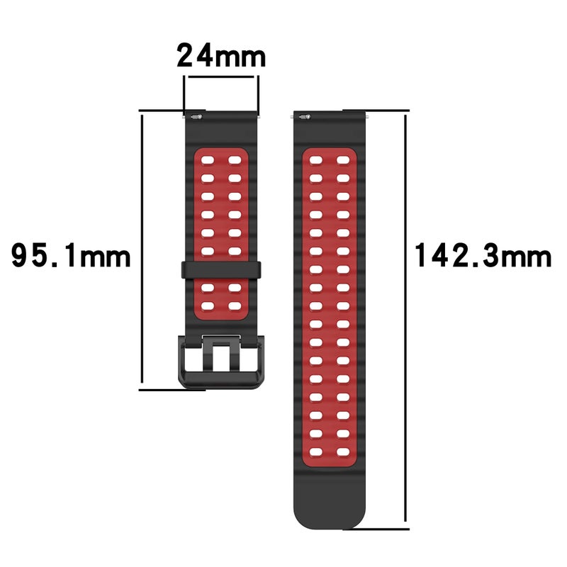 Bluejw 24mm Quick Release Rubber Watch Strap Replacement for Suunto 9 Baro Copper / Spartan Series – Durable, Comfortable 24mm Smartwatch Band - Image 3