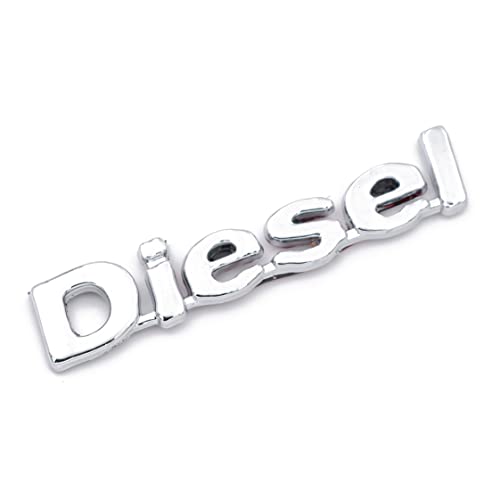 Asraw Chrome Finish Car Fuel Tank Sticker - Fuel Tank Logo Emblem Badge Monogram Universal for Car (Diesel 2x8cm) - Image 2