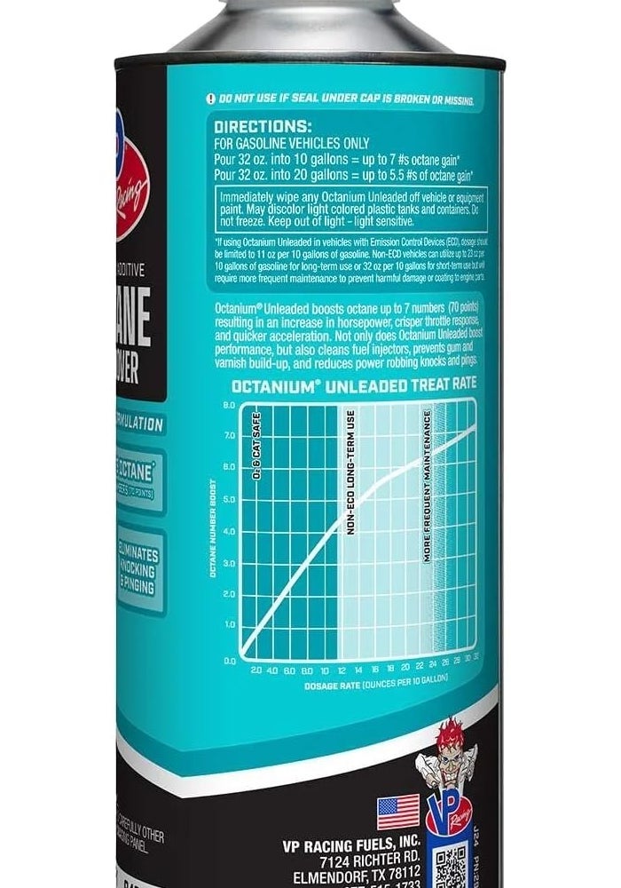 VP Racing Fuels 29505 Octanium Unleaded Octane Booster Quart 1 Pack - Image 2