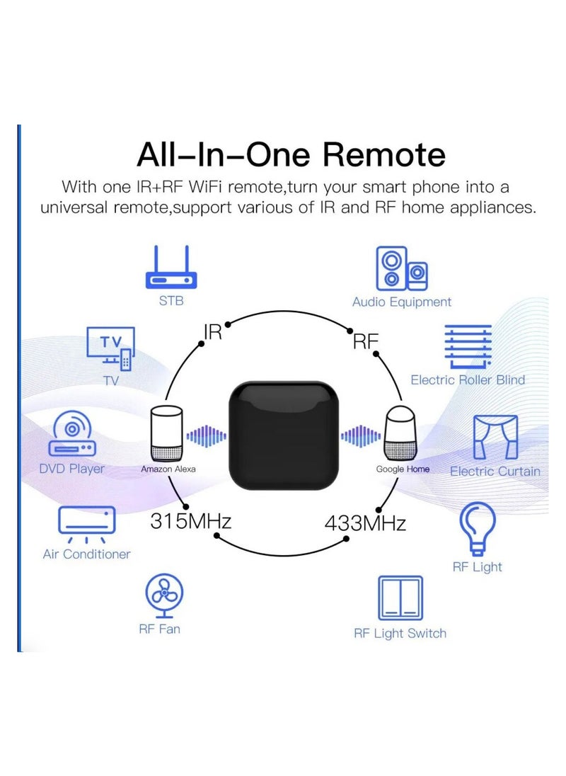 Generic - MOES WiFi RF IR Smart Home Universal Remote Controller for TV, Air Conditioning, Appliances, Compatible with Tuya/Smart Life App, Voice Control via Alexa and Google Home - Image 1