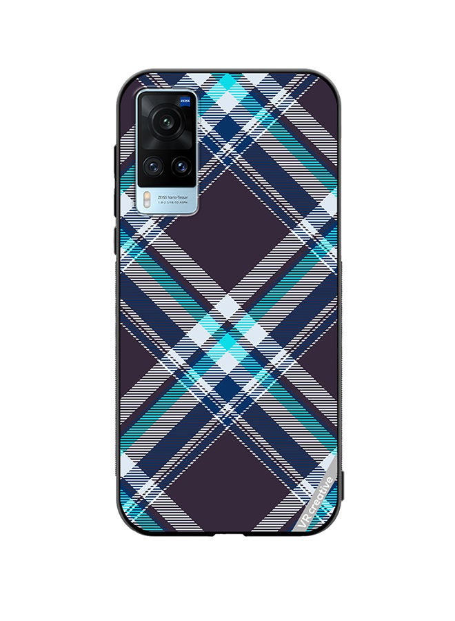 VR CREATIVE Protective Case Cover For Vivo X60 Checkered Design Multicolour - Image 1