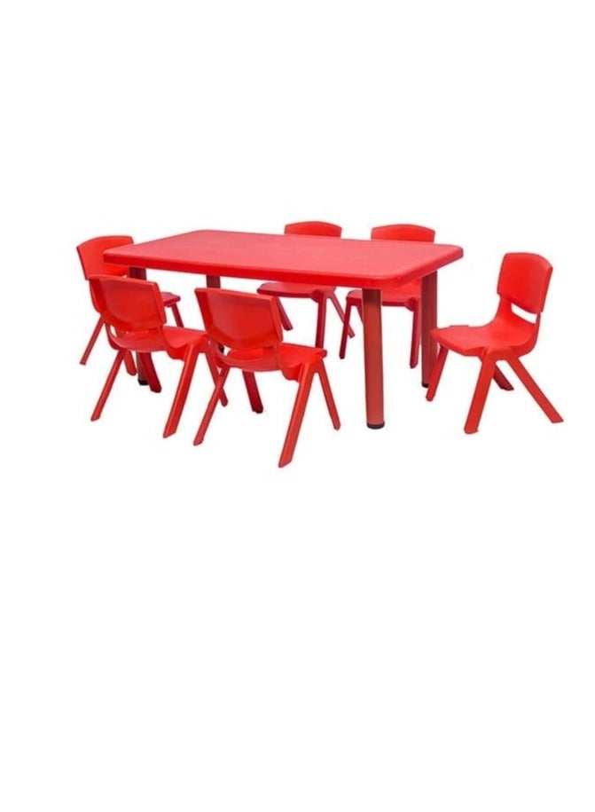 Durable Junior Kindergarten Table Red - Image 4