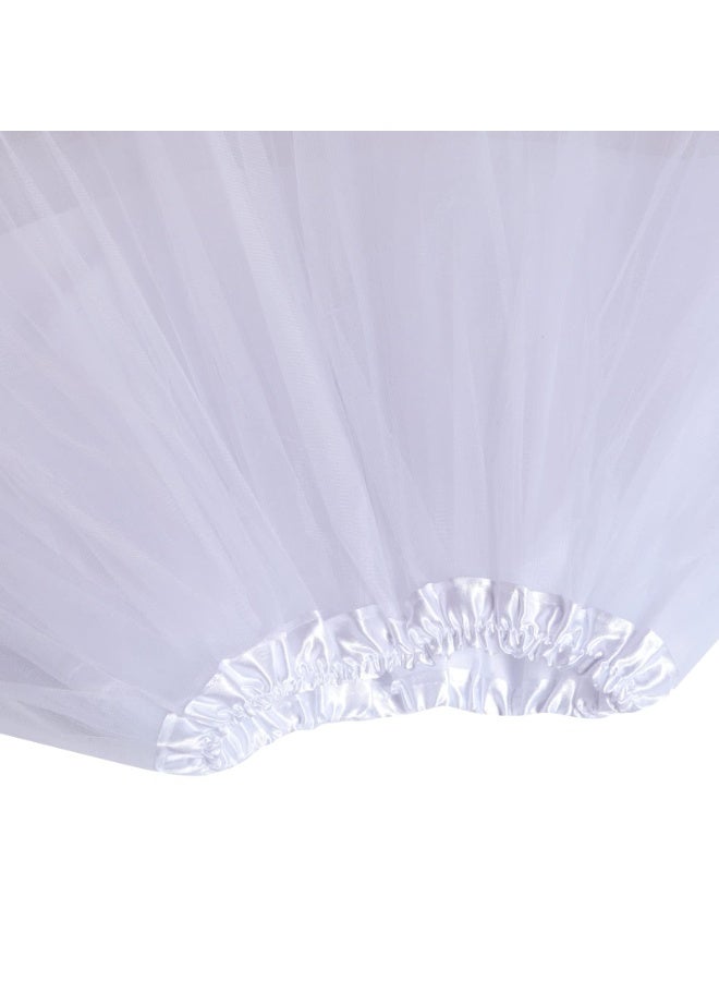 Women's Ballet Tutu Skirt, 4-Layer White Tulle, 40cm Length, Dance Performance Costume - Image 3