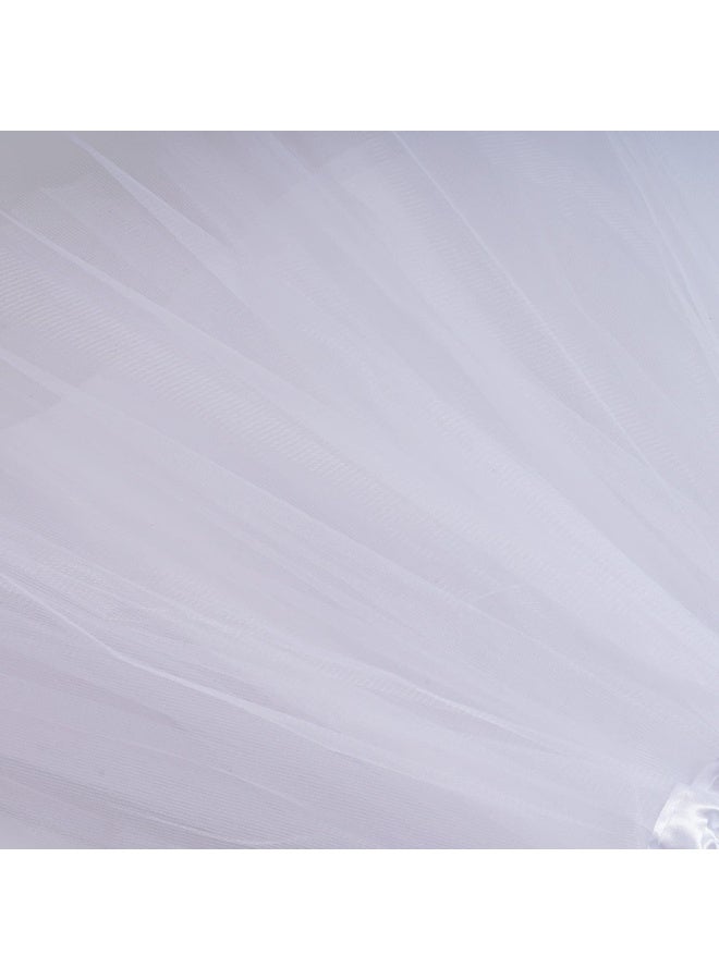 Women's Ballet Tutu Skirt, 4-Layer White Tulle, 40cm Length, Dance Performance Costume - Image 4