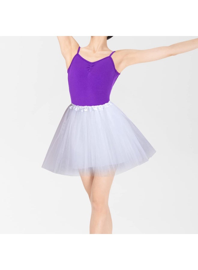 Women's Ballet Tutu Skirt, 4-Layer White Tulle, 40cm Length, Dance Performance Costume - Image 5
