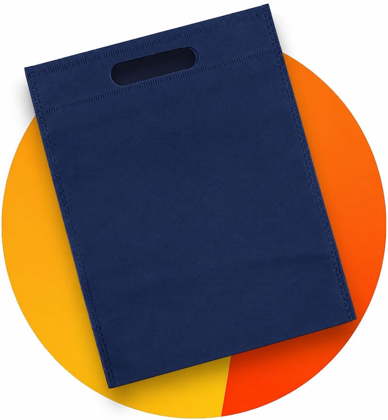 10 Piece Non Woven Polyester Fabric Gift Bags 30x25 cm (Navy) - Image 1