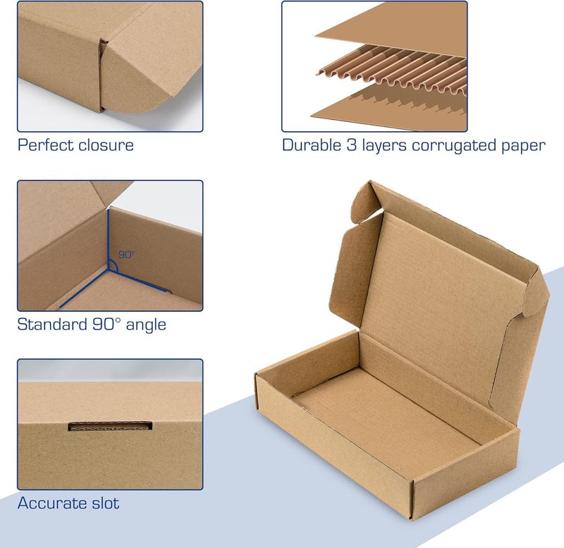 MALANI STORES 7X4X2 inch auto-lock 3ply corrugated brown box BORWN Pack of - 25 - Image 3