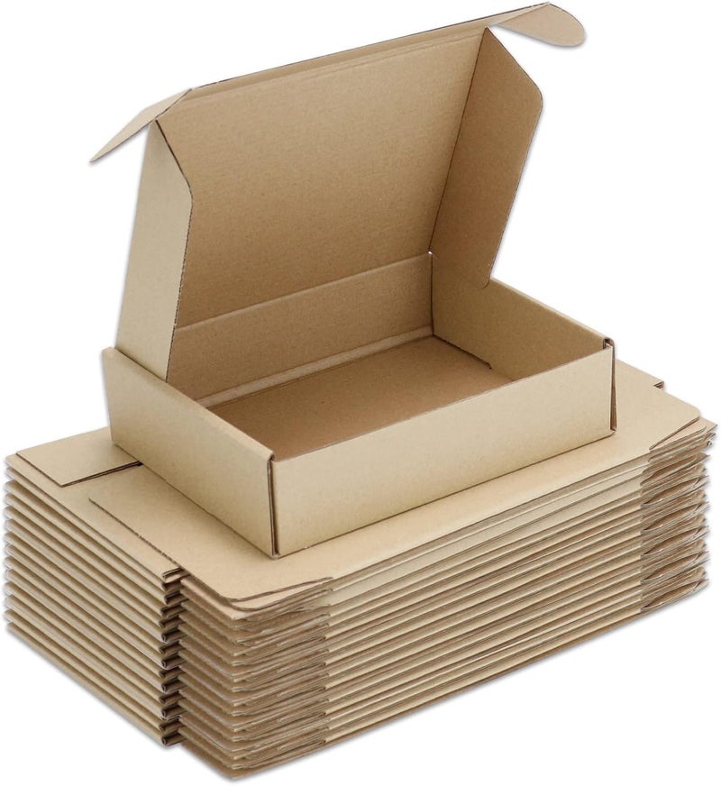 MALANI STORES 7X4X2 inch auto-lock 3ply corrugated brown box BORWN Pack of - 25 - Image 1