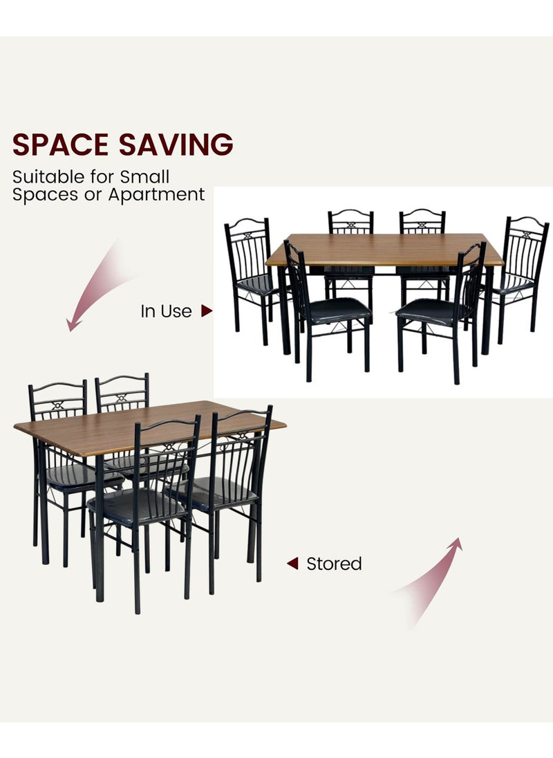 Generic - طقم طاولة طعام مع 8 كراسي مقاس 200*100*76 سم - Image 1