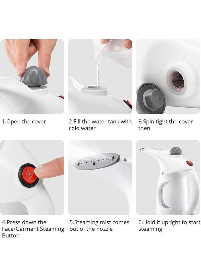 Pamidhar Pamidhar 2in1 Electric Portable Handheld Garment and Facial Steamer MultiFunctional Steam Vaporizer for Face Nose Cold and Cough Plastic Steam Iron for Clothes Home and Travel  - Image 3