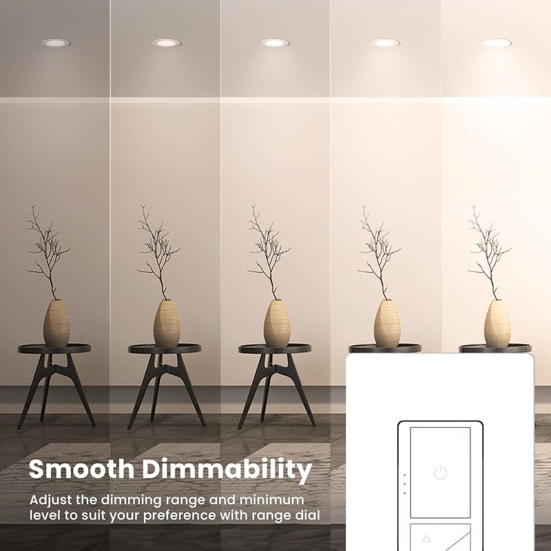 Feit Electric Smart WiFi Dimmer Switch with Remote, Single-Pole/3-Way/4-Way, Voice Control with Alexa & Google Asst, Wireless Wall-Mount Remote, App Control, Neutral Wire Required, DIM/Button/WiFi - Image 3