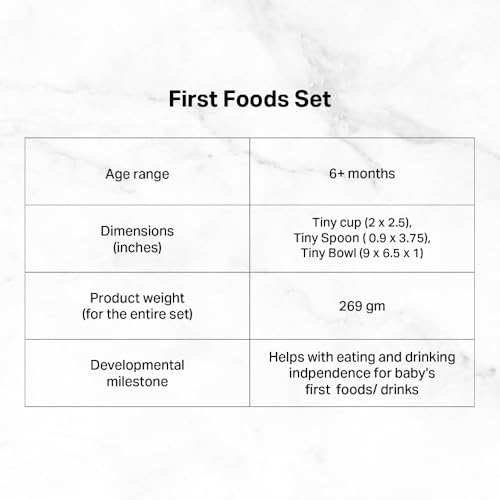 ezpz First Food Set - 100% Food Grade Silicone Suction Bowl with Built-in Placemat, Training Cup & Spoon - Designed by a Pediatric Feeding Specialist - Promotes Self Feeding - 6 Months+ (Pewter) - Image 5