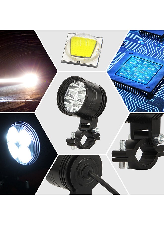 Generic - 1PCS Super Bright White Motorcycle 40W LED Spotlight Headlight Waterproof Spot Head Lamp Driving Fog Light 6000K - Image 1