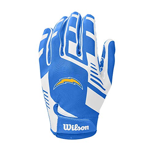 Wilson NFL Stretch Fit Football Gloves - Adult, Los Angeles Chargers - Image 2