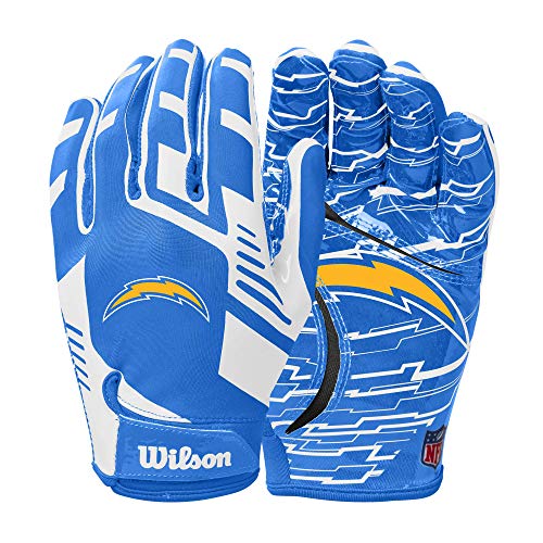 Wilson NFL Stretch Fit Football Gloves - Adult, Los Angeles Chargers - Image 4