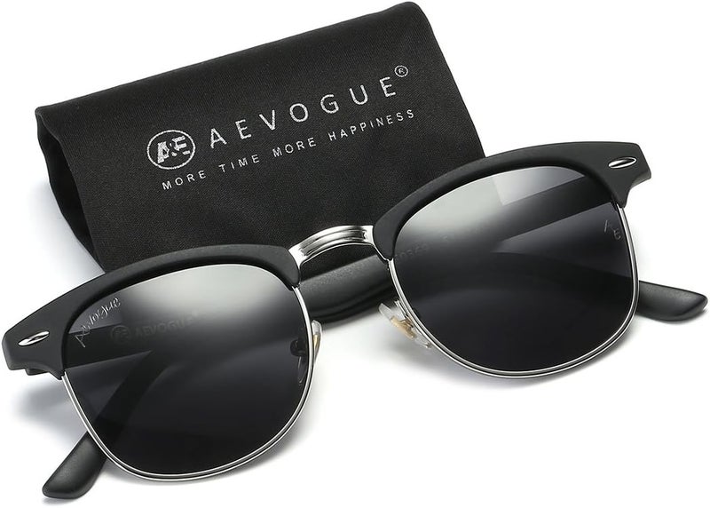 AEVOGUE Polarized Sunglasses For Women And Men Semi Rimless Frame Retro Sun Glasses AE0369 - Image 2