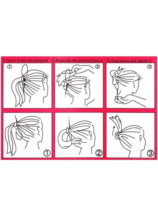Generic Set of 2 Accessories Hair Styling Aids Headband Black for Bun Twist Twist - Image 2