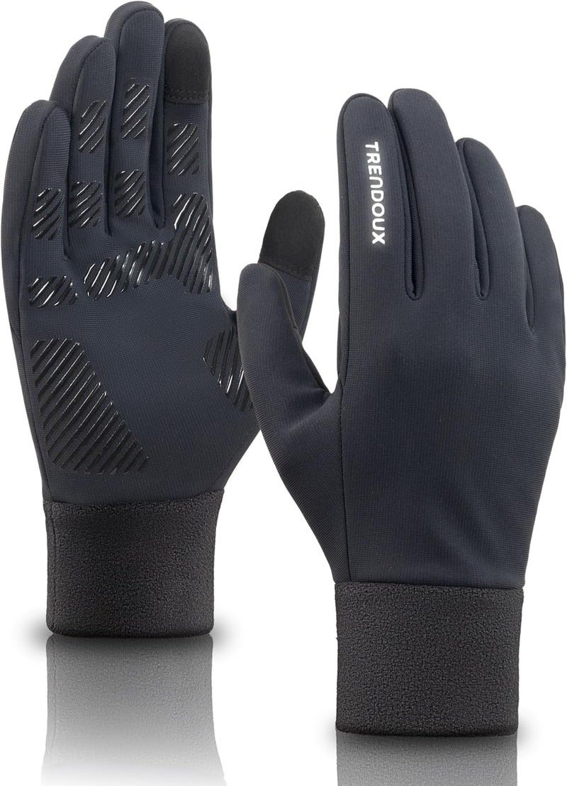 TRENDOUX Outdoor Thermal Running Gloves for Men and Women - Black M - Image 1