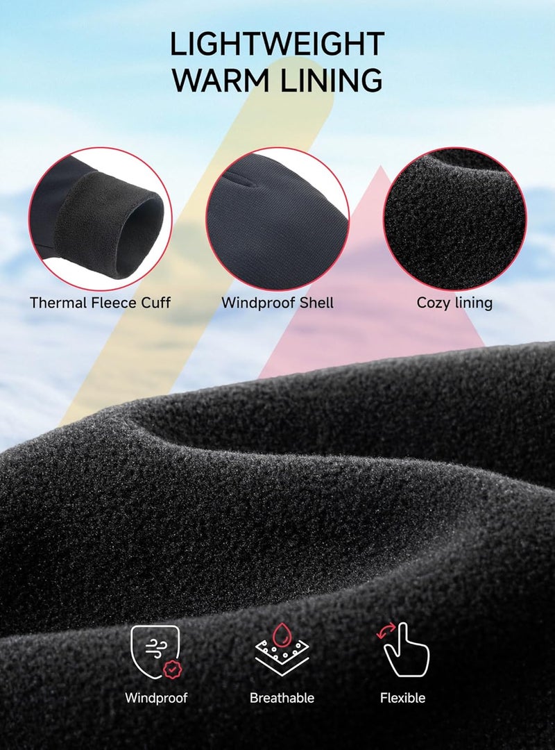 TRENDOUX Outdoor Thermal Running Gloves for Men and Women - Black M - Image 2