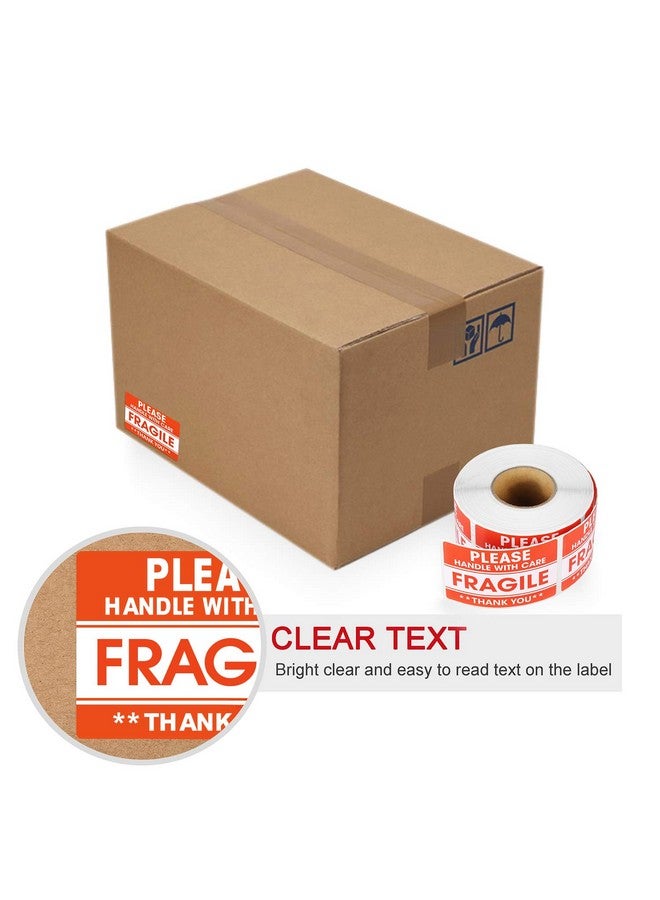 Methdic 2"X 3" Fragile Stickers 500 Labels Per Roll Strong Adhesive (Handle With Care,Do Not Drop,Thank You) Labels For Shipping And Moving - Image 4