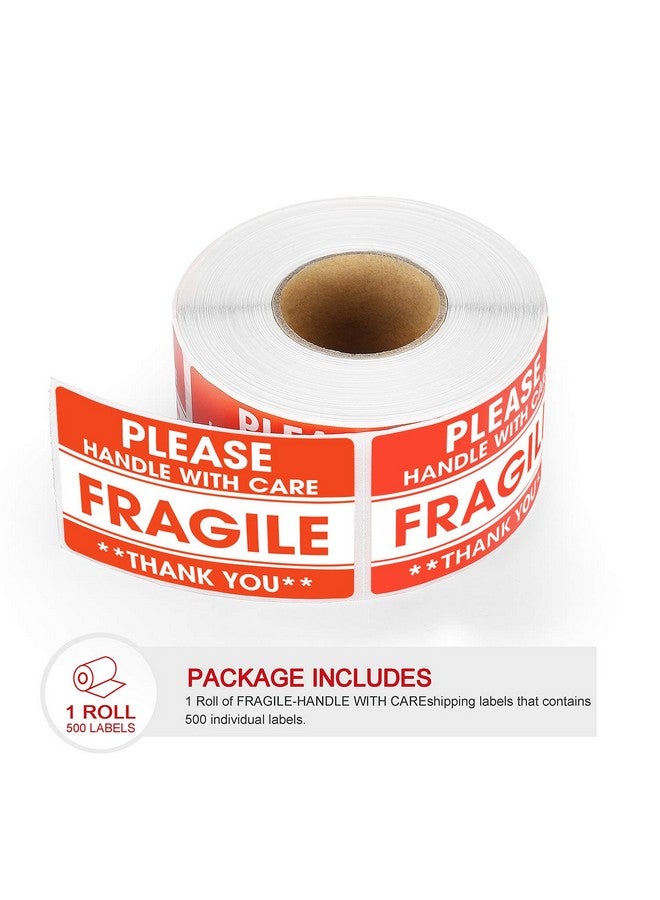 Methdic 2"X 3" Fragile Stickers 500 Labels Per Roll Strong Adhesive (Handle With Care,Do Not Drop,Thank You) Labels For Shipping And Moving - Image 3