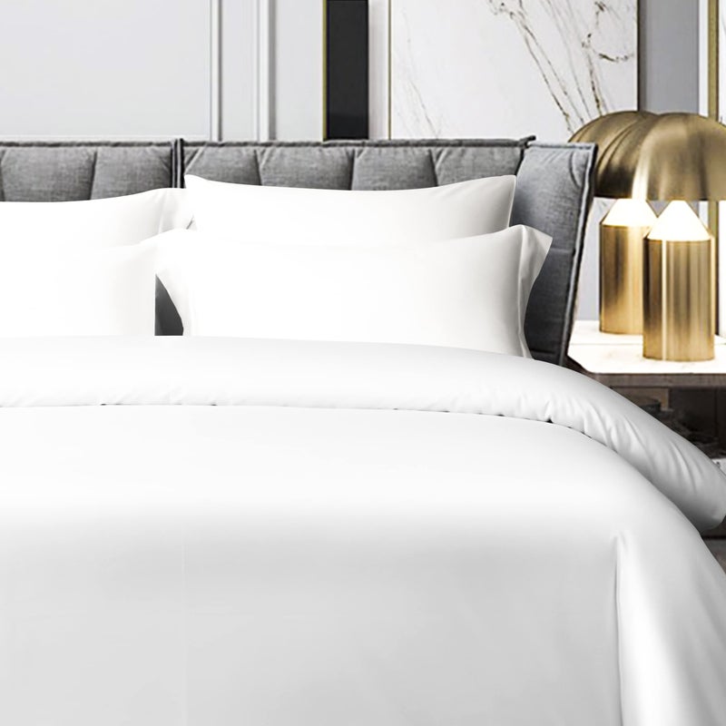 إن تي باي NTBAY COTTON Standard Pillow Shams - 500 Thread Count Cotton Cotton 20x26 Covers 2 Pack Super Super و Breatable 20x26 BADCSES BAIDCASES WHITE  - Image 4