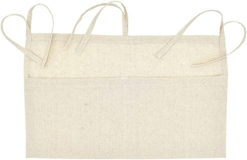 YeeMan Linen Baby Bedside Hanging Storage Bag,2 Pockets Organizer for Baby Cribs and Toys (Burlywood) - Image 5