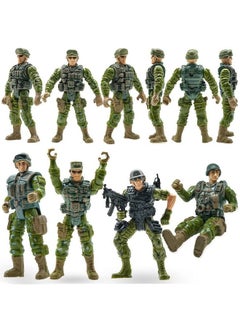 Generic Army Men Action Figures Toy Soldiers Military Playset With Digital Camo Us Special Forces Group Toys For Kids Boys,12 Pcs,Best Age 6 7 8 9 10  - Image 5
