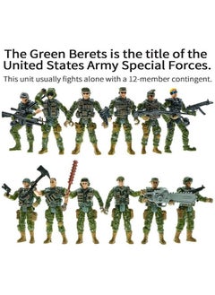 Generic Army Men Action Figures Toy Soldiers Military Playset With Digital Camo Us Special Forces Group Toys For Kids Boys,12 Pcs,Best Age 6 7 8 9 10  - Image 3