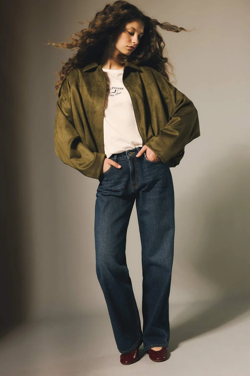 ديفاكتو Waterproof Regular Fit Suede Jacket