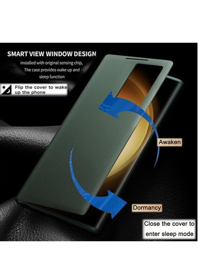 General - Compatible with Samsung Galaxy S24 Ultra Smart Window Case, Flip-Free Answering Smartphone Case - Image 1